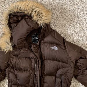 North Face brown winter coat